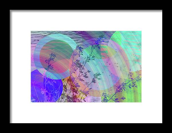 Flowers Fade Framed Print featuring the digital art Pastel Contrast by Shawna Rowe