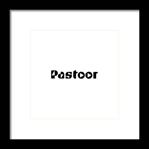 Pastoor Framed Print featuring the digital art Pastoor by TintoDesigns