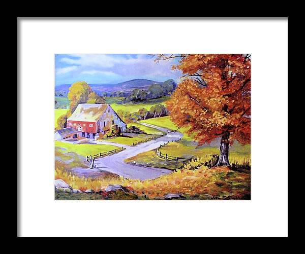 Pastoral Framed Print featuring the painting Pastoral View  by Joel Smith