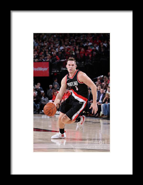 Nba Pro Basketball Framed Print featuring the photograph Pat Connaughton by Sam Forencich