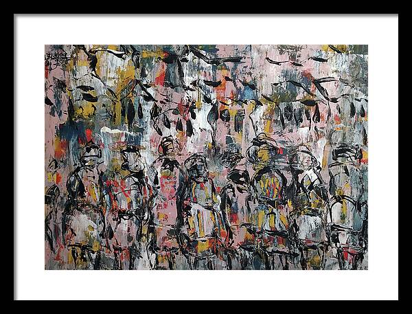 Moa Framed Print featuring the painting Patchwork Of Life by Solomon Sekhaelelo