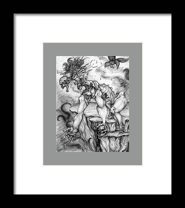 Path To Limbo Framed Print featuring the drawing Path to Limbo by Franklin Kielar