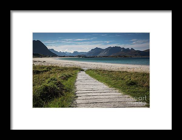 Ramberg Beach Framed Print featuring the photograph Pathway To The Beach by Eva Lechner