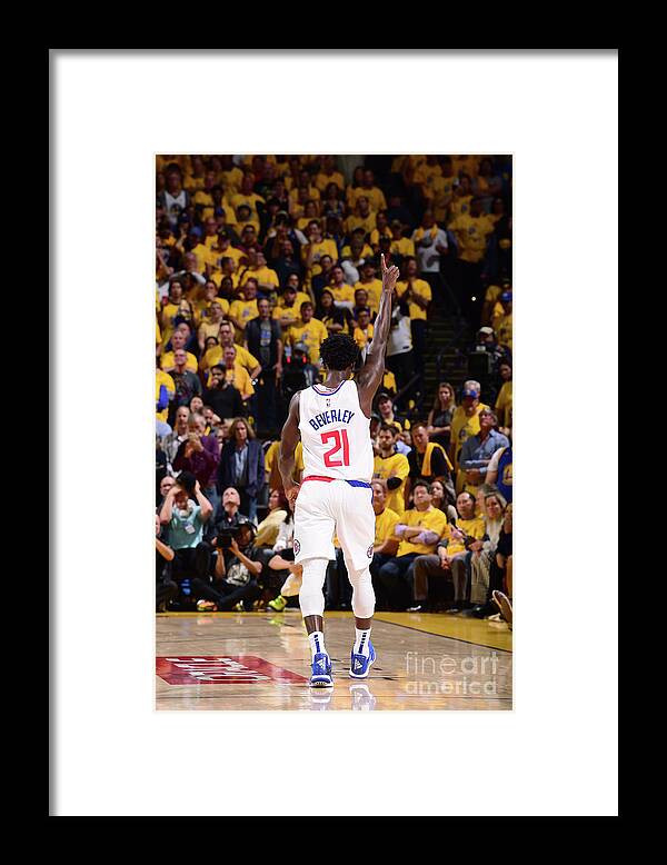 Playoffs Framed Print featuring the photograph Patrick Beverley by Noah Graham