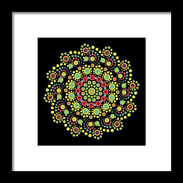 Mandala Framed Print featuring the digital art Linda's Art-1 by Vicky Edgerly
