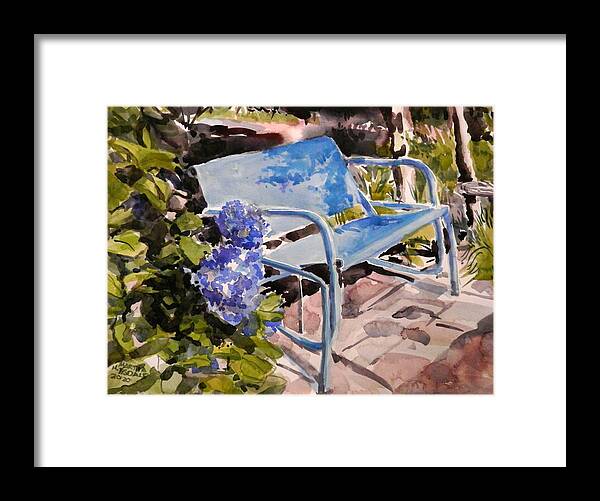 Lawn Chair Framed Print featuring the painting Pattie's Chair by Martha Tisdale