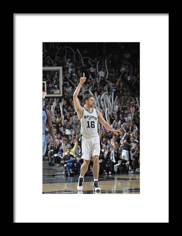 Pau Gasol Framed Print featuring the photograph Pau Gasol by Mark Sobhani