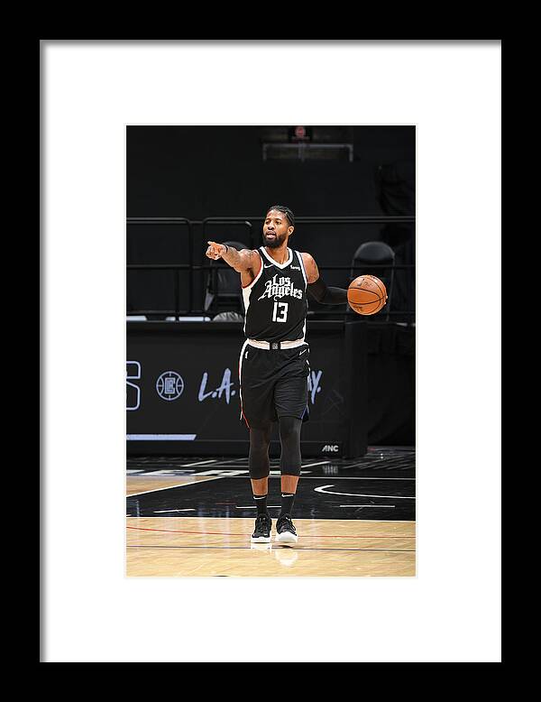 Nba Pro Basketball Framed Print featuring the photograph Paul George by Adam Pantozzi