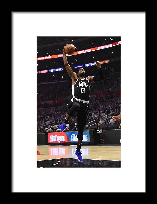 Paul George Framed Print featuring the photograph Paul George by Juan Ocampo