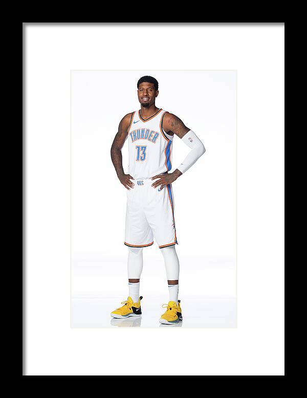Media Day Framed Print featuring the photograph Paul George by Nba Photos