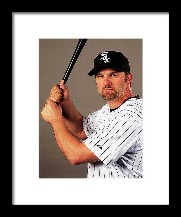 Media Day Framed Print featuring the photograph Paul Konerko by Jamie Squire