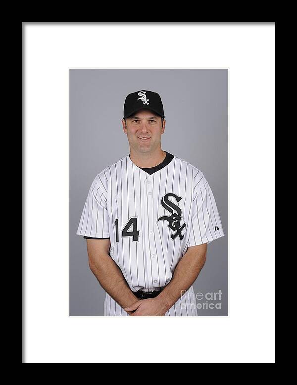 Media Day Framed Print featuring the photograph Paul Konerko by Ron Vesely