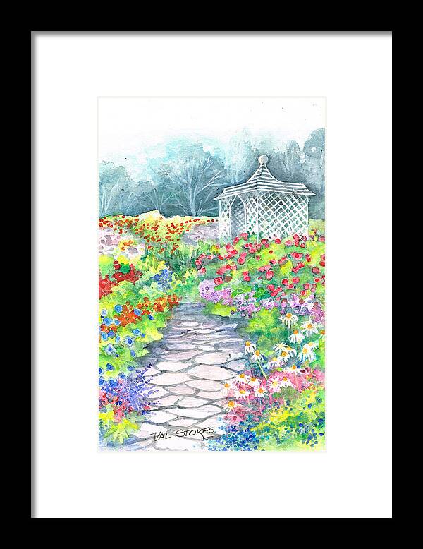  Framed Print featuring the painting Paving The Way by Val Stokes