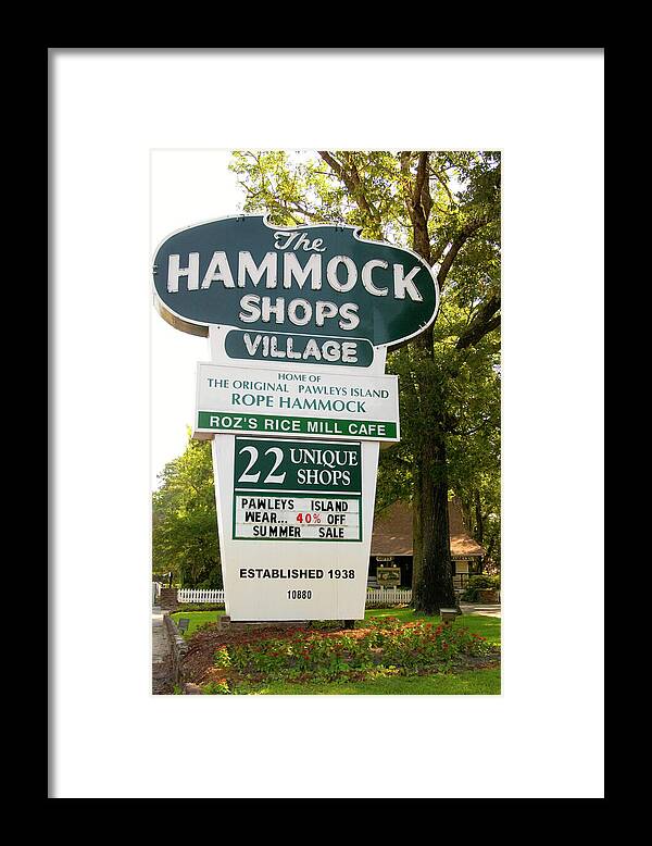 Pawleys Island Hammock Shop Framed Print featuring the photograph Pawleys Island Hammock Shop by Bob Pardue