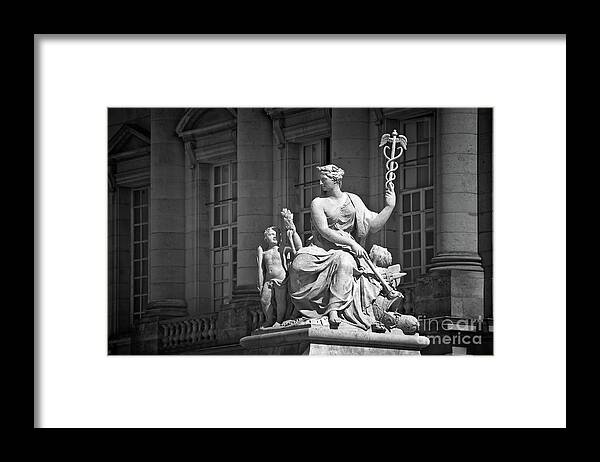 Paris Framed Print featuring the photograph Peace sculpture in Versailles by Delphimages Paris Photography