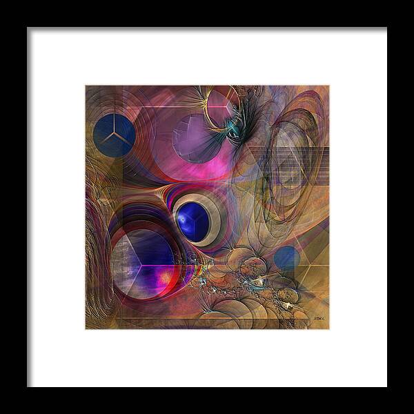 Peace Framed Print featuring the digital art Peace Will Come - Square Version by Studio B Prints
