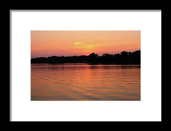 Orange Framed Print featuring the photograph Peach Post Sunset Solace by Ed Williams