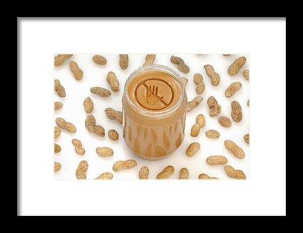 Nut Framed Print featuring the photograph Peanut allergy by Fertnig