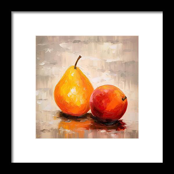 Pear Painting Framed Print featuring the digital art Pear Painting by Lourry Legarde