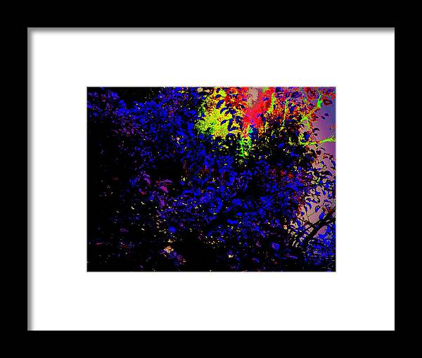 Abstract Framed Print featuring the digital art Pear Tree by Cliff Wilson