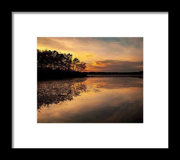 Sunset Framed Print featuring the photograph Peconic Sunset by Cathy Kovarik