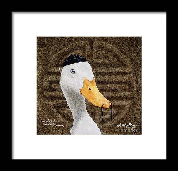 Chinese Duck Framed Print featuring the painting Peking Duck... the Foo Dynasty... by Will Bullas