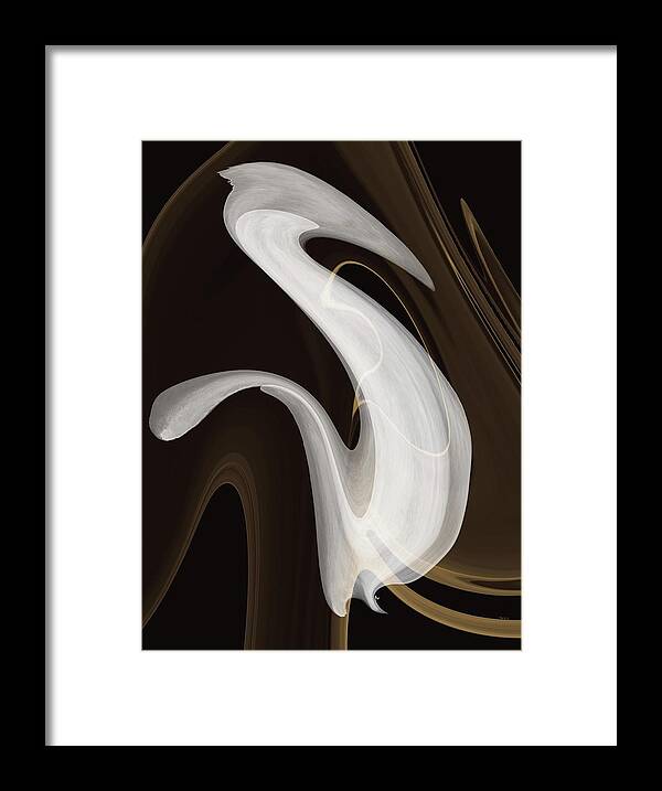  Framed Print featuring the digital art Pelican Dance by Michelle Hoffmann