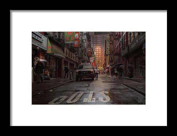 Pell Street Framed Print featuring the photograph Pell Street, Chinatown by Alison Frank