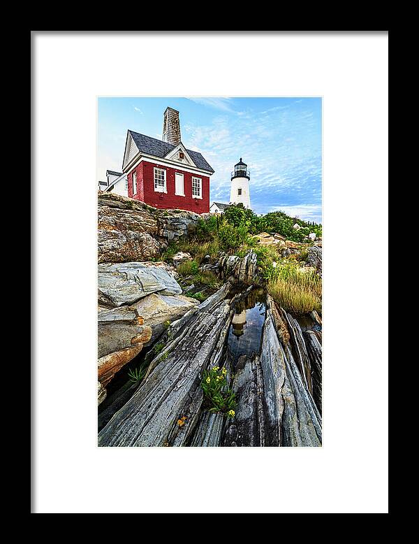 Architecture Framed Print featuring the photograph Pemaquid Point Lighthouse by Andy Crawford