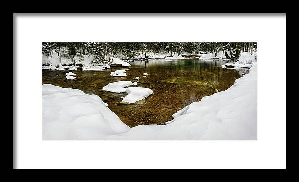 Basin Trail Nh Framed Print featuring the photograph Pemigewasset Pool, Basin Trail. NH by Michael Hubley