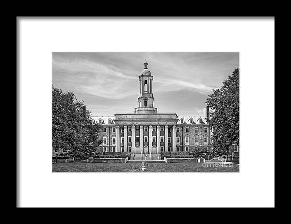 Pennsylvania State University Framed Print featuring the photograph Penn State Old Main by University Icons