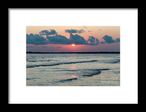 Pensacola Framed Print featuring the photograph Pensacola Pass Sunset by Beachtown Views
