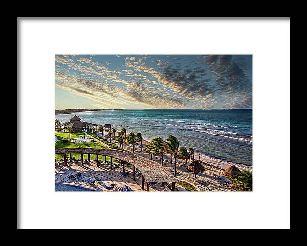 Beach Framed Print featuring the photograph People at a Tropical Beach Resort by Darryl Brooks