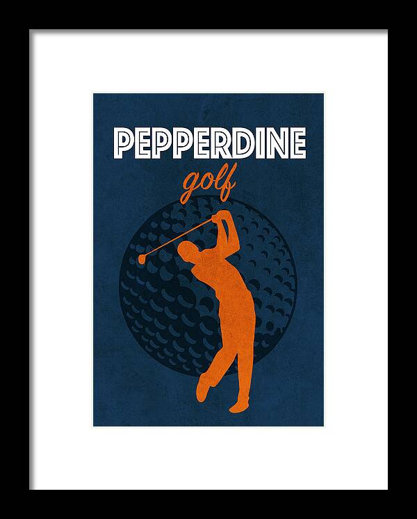 Pepperdine University Framed Print featuring the mixed media Pepperdine University College Golf Sports Vintage Poster by Design Turnpike
