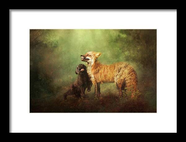 Fox Framed Print featuring the digital art Perfect Bliss by Nicole Wilde