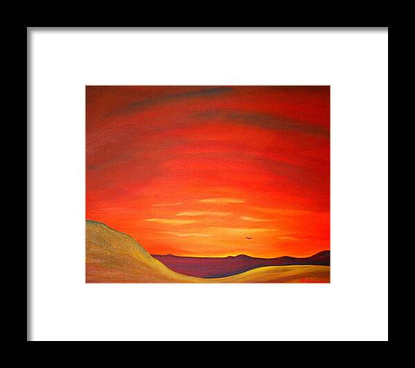 Sun Framed Print featuring the painting Persistence of the Sun by Franci Hepburn