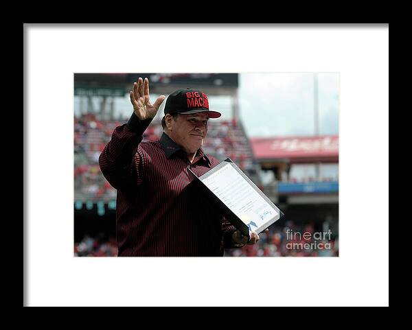 Great American Ball Park Framed Print featuring the photograph Pete Rose by Dylan Buell