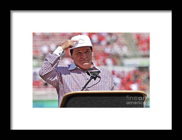 Great American Ball Park Framed Print featuring the photograph Pete Rose by Jamie Sabau