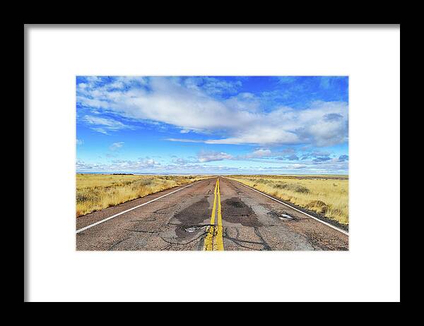 Petrified Forest National Park Framed Print featuring the photograph Petrified Forest National Park Road Color by Kyle Hanson