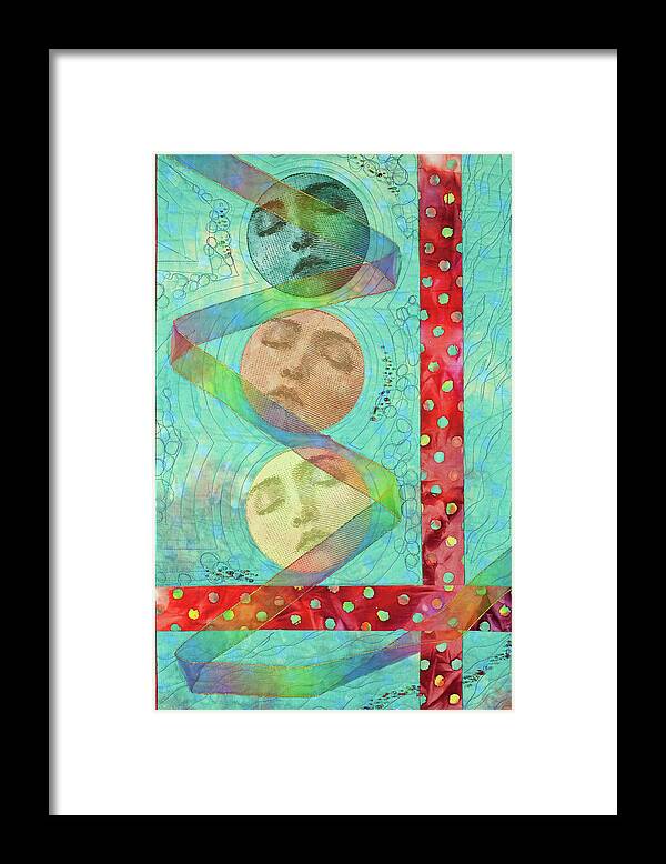 Phases Framed Print featuring the mixed media Phases 2 by Vivian Aumond
