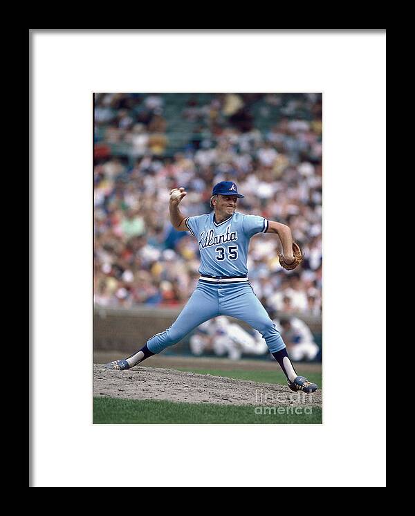 1980-1989 Framed Print featuring the photograph Phil Niekro by Rich Pilling