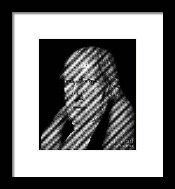 Hegel Framed Print featuring the digital art philosopher Hegel, portrait by Cu Biz