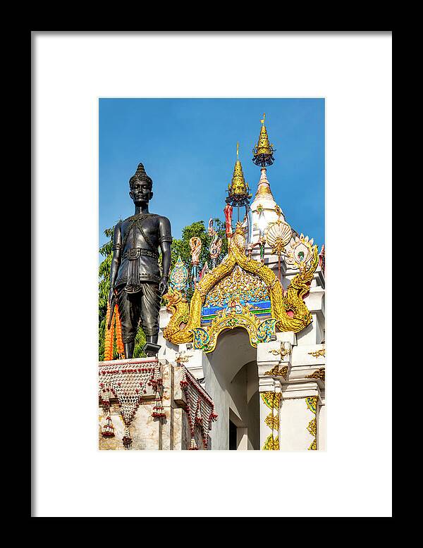 Thailand Framed Print featuring the photograph Pho Khun Ngam Muang monument by Fabrizio Troiani