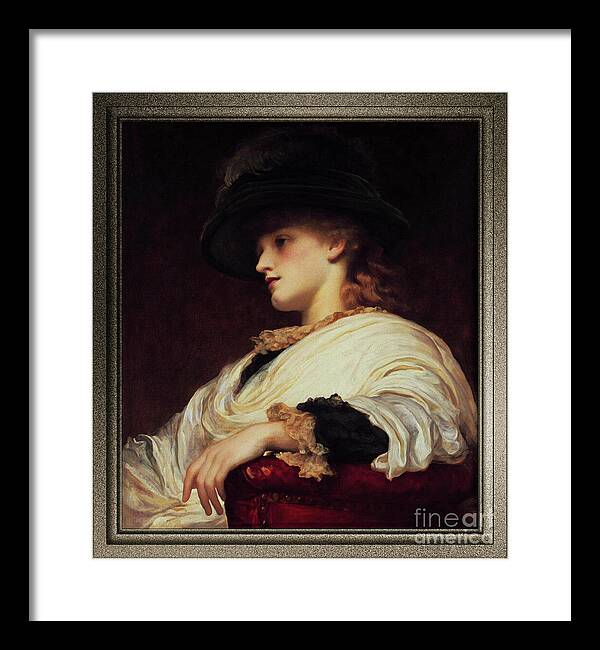 Phoebe Framed Print featuring the painting Phoebe by Frederic Leighton by Rolando Burbon