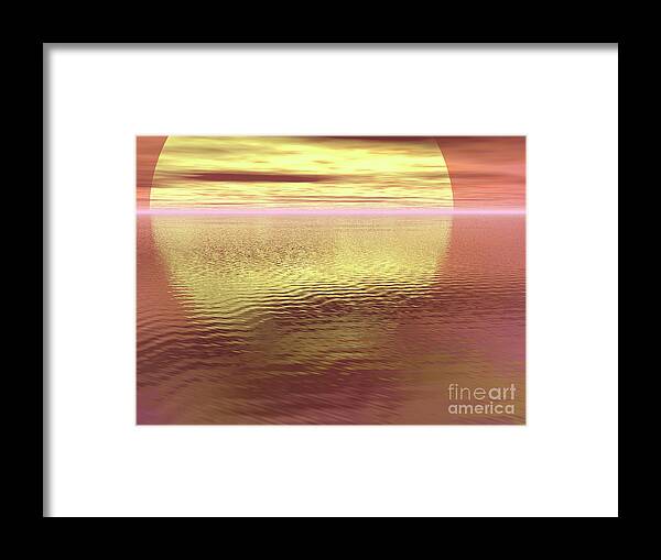 Digital Framed Print featuring the digital art Phoenix Rising Sunrise by Dorothy Lee
