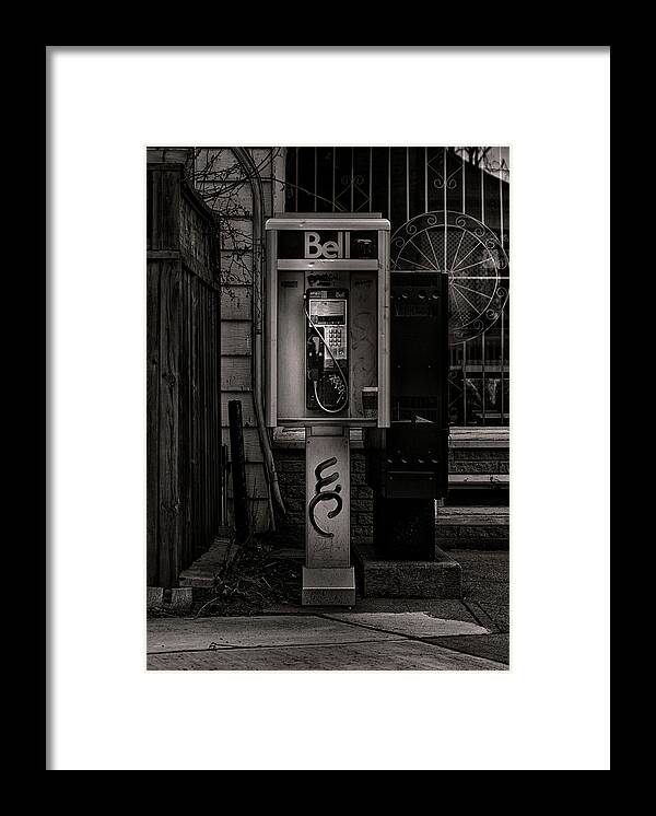 Brian Carson Framed Print featuring the photograph Phone Booth No 6 by Brian Carson
