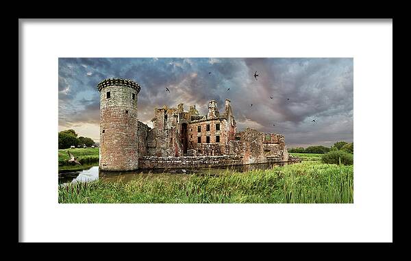Caerlaverock Castle Framed Print featuring the photograph Photo of Caerlaverock Castle Scotland, by Paul E Williams