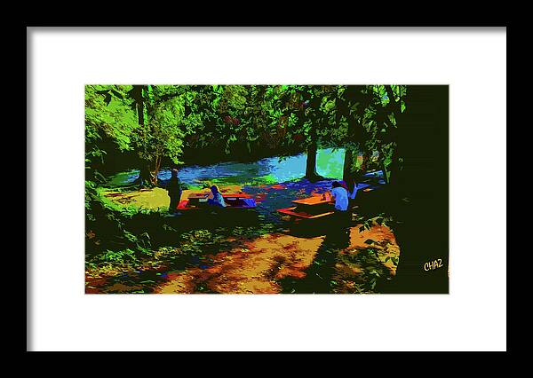 Summertime Framed Print featuring the painting Picnic Spot by CHAZ Daugherty