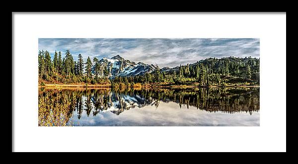 Landscape Framed Print featuring the photograph Picture Lake Summer by Tony Locke