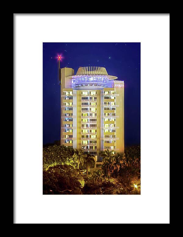 Ft. Lauderdale Framed Print featuring the photograph Pier 66 Hyatt by Mark Andrew Thomas